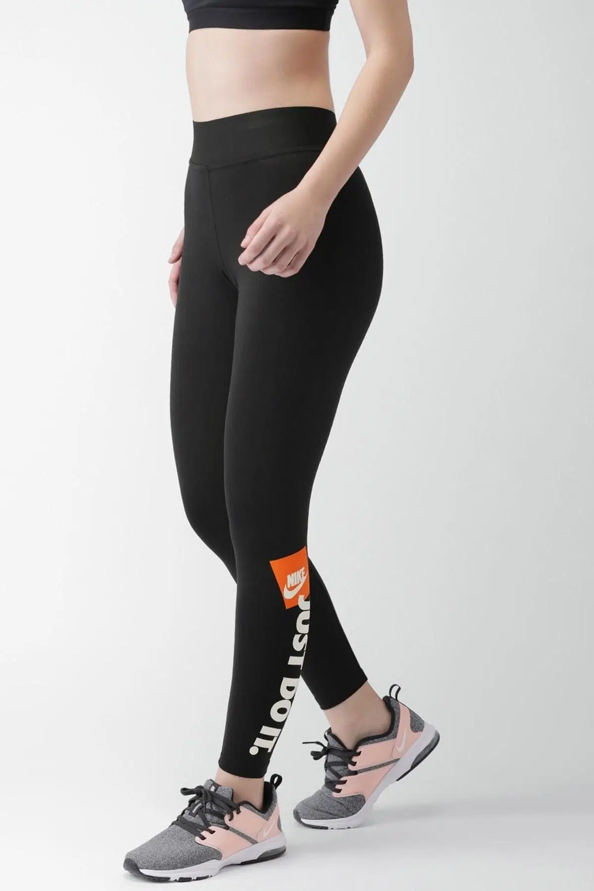 Nike Just Do It Wide Elastic Waistband Leggings Black Kadın Antreman Taytı Siyah