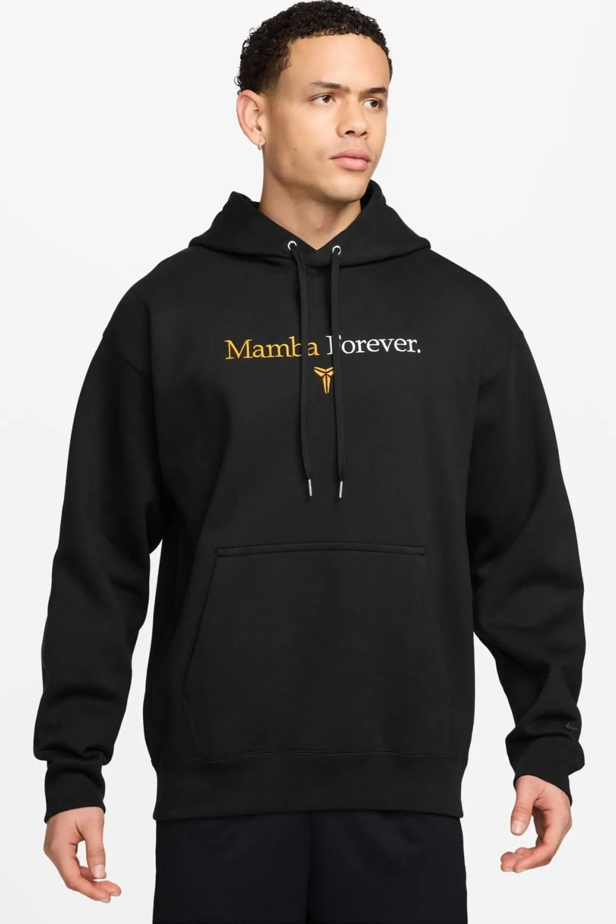 IB0011-010 Nike Kobe Fleece Loose Fit Hoody Black Bol Kesim Kapüşonlu Erkek Sweatshirt Siyah