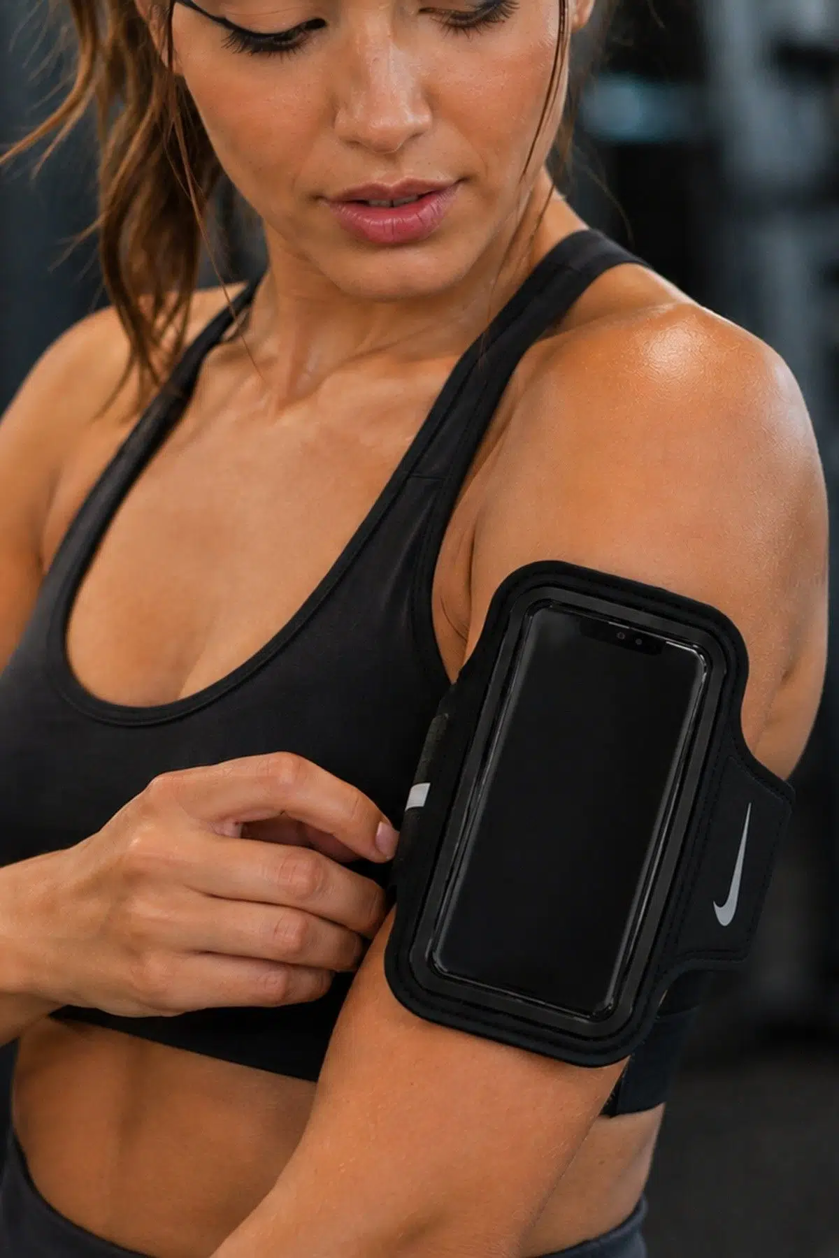 Nike Lean Arm Band Plus Dokunmatik Uyumlu Siyah Telefon Tutacağı