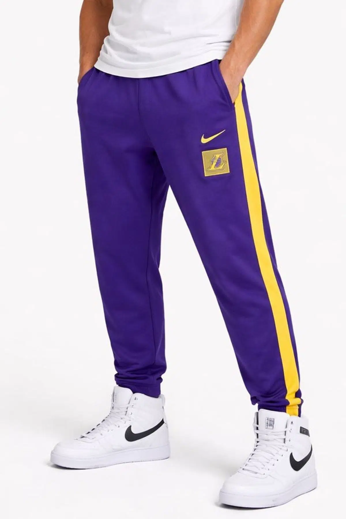 Nike Los Angeles Lakers Starting 5 Therma Fit Erkek Eşofman Altı Mor