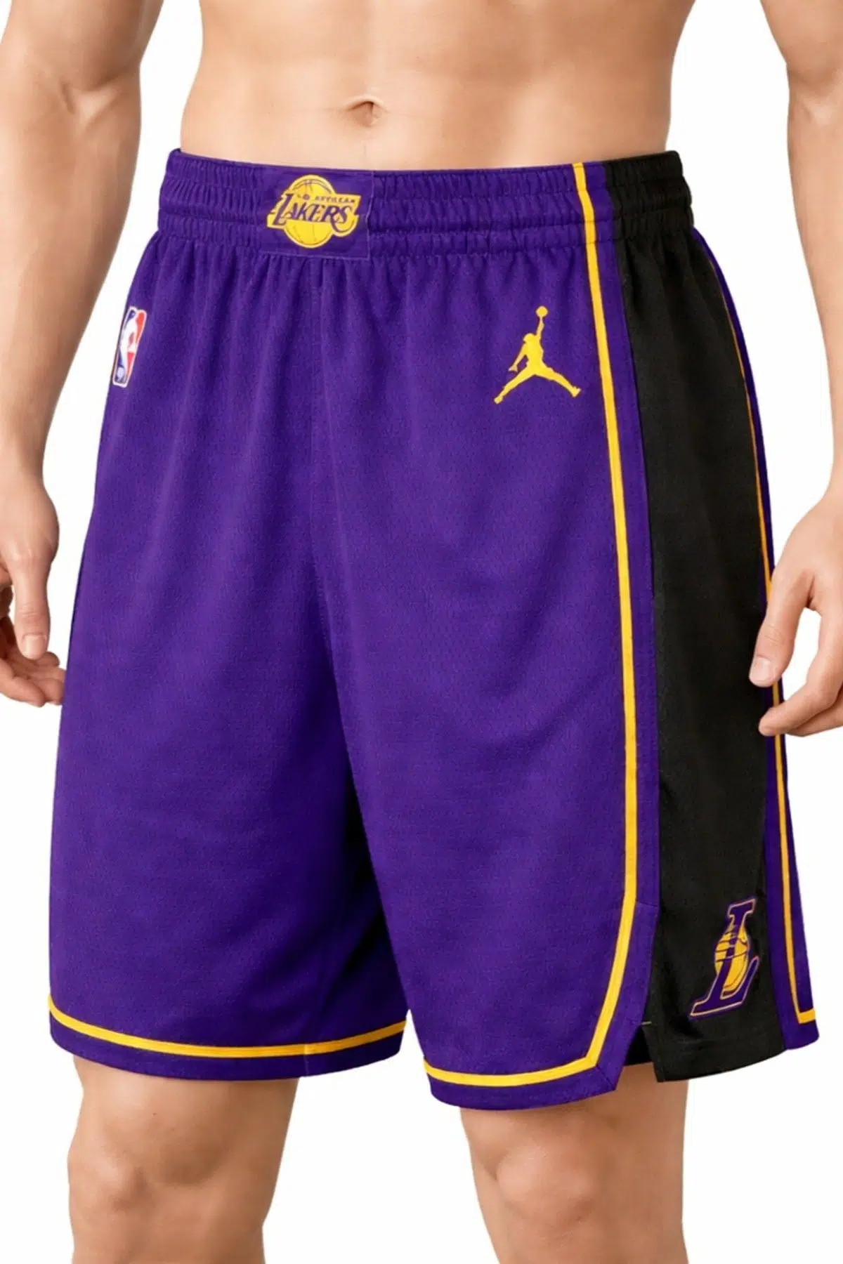Nike Los Angeles Lakers Statement Edition Swingman Dri Fit NBA Basketball Shorts Erkek Basketbol Şort Mor
