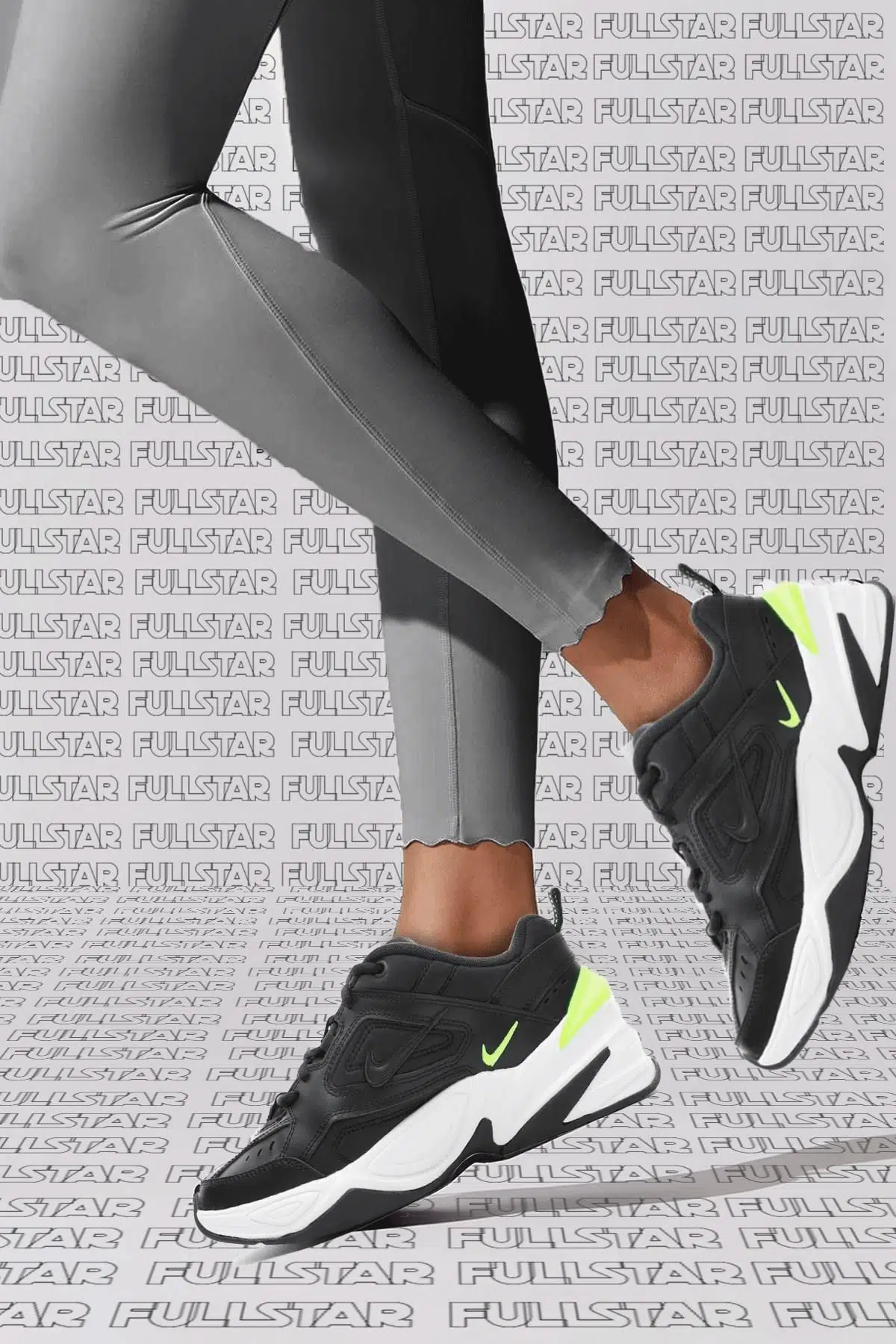 Nike M2K Tekno Leather Unisex Sneaker Hakiki Deri Beyaz Spor Ayakkabı Siyah Yükseklik 4cm