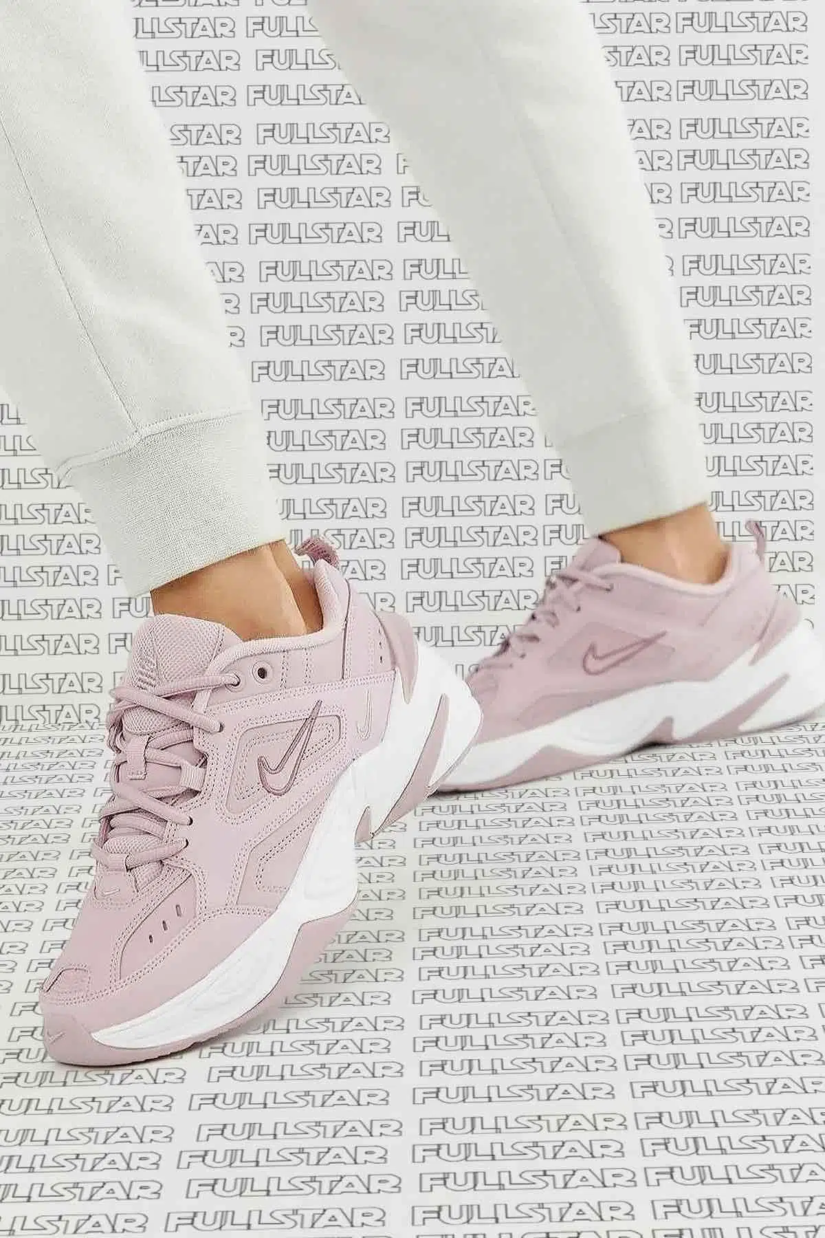 Nike M2K Tekno Leather Unisex Sneaker Hakiki Deri Spor Ayakkabı Pembe Yükseklik 4cm