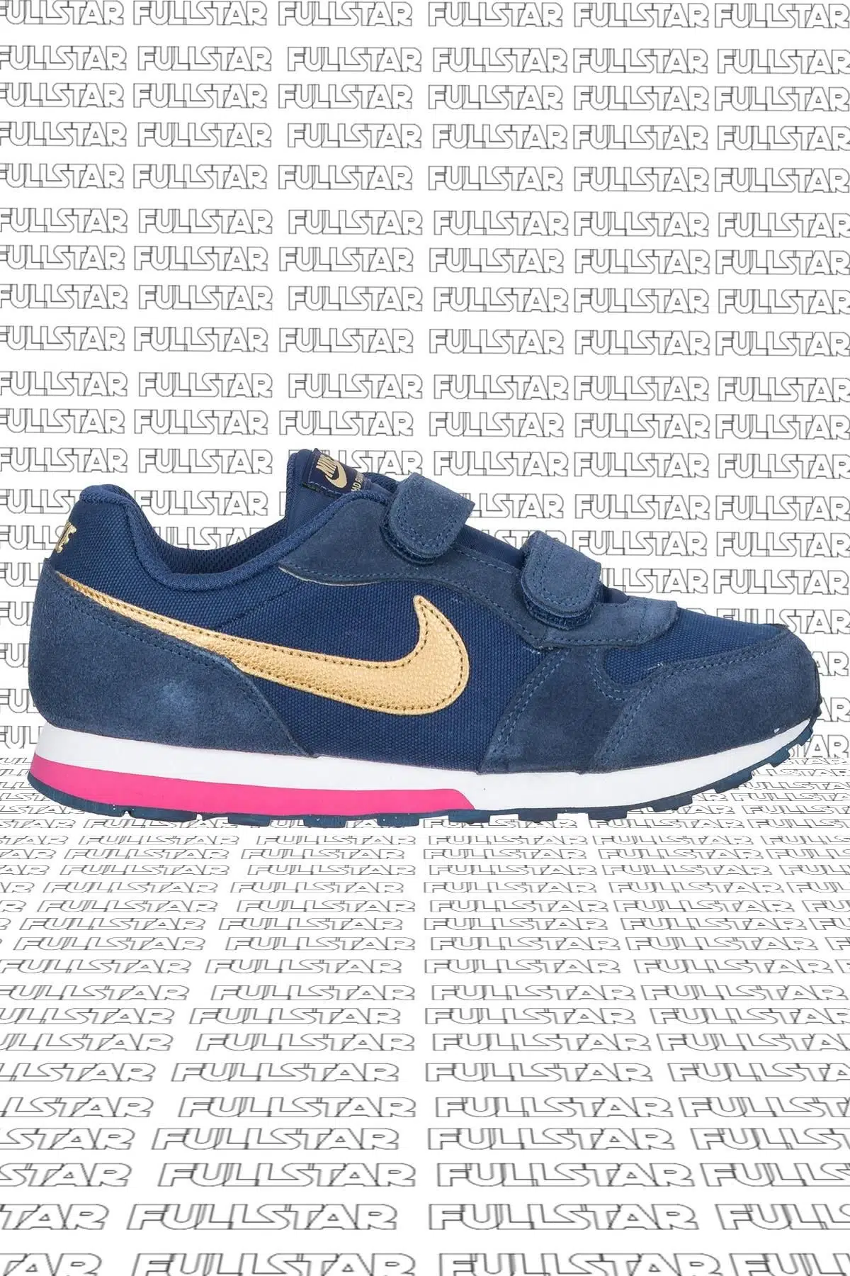 Nike MD Runner 2 Leather Kids Sneaker Hakiki Deri Kız Çocuk Bantlı Spor Ayakkabı Mor