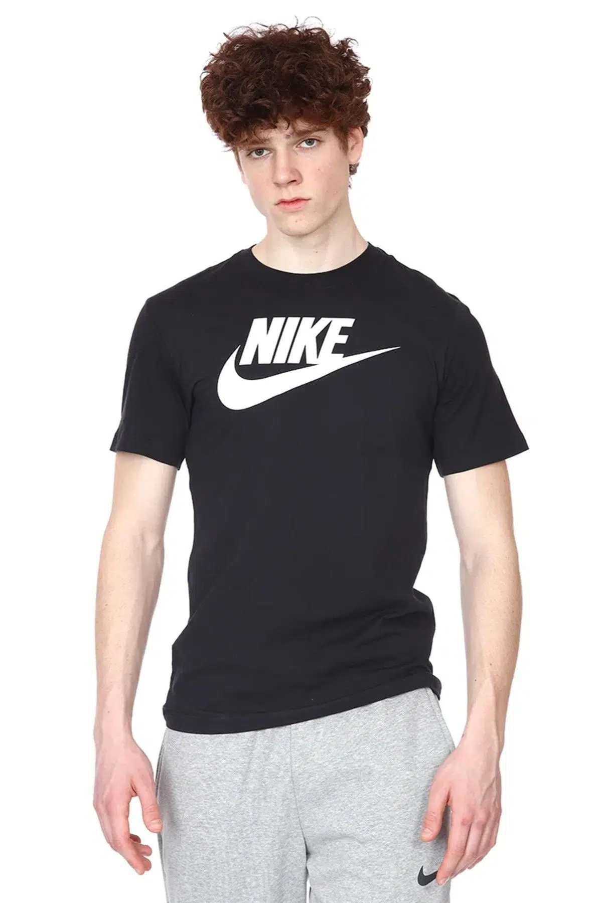 Nike Mens İcon Future Tee Baskılı Erkek Günlük Tişört Siyah