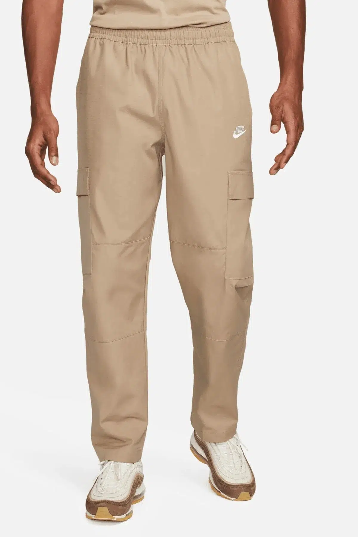 Nike Mens Sportswear Cargo Loose Fit Pants Woven Beige Erkek Dokuma Büyük Beden Kargo Pantolan Eşofman Altı Bej