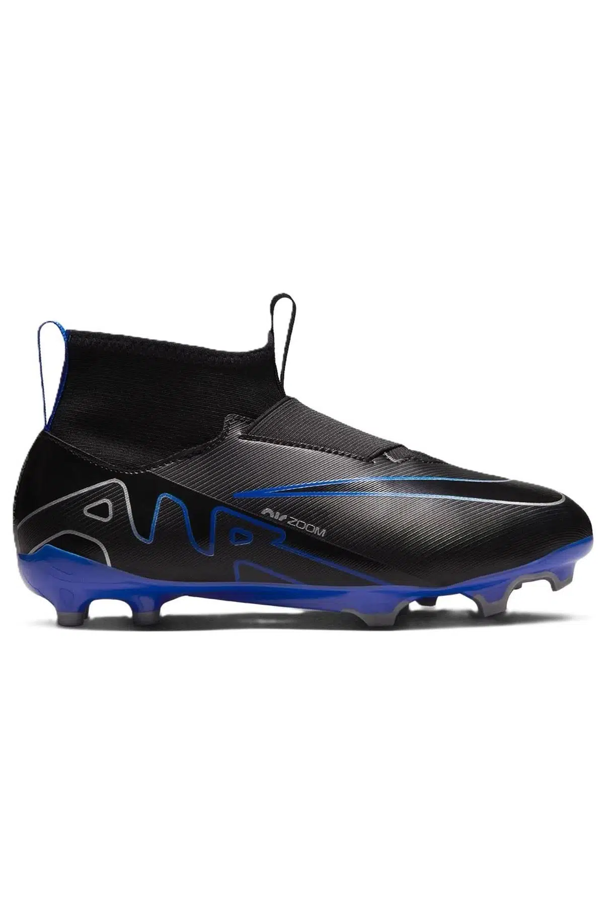 Nike Mercurial Air Zoom Superfly 9 Acad FG/MG Soccer Shoes Çoraplı Çocuk Krampon Siyah