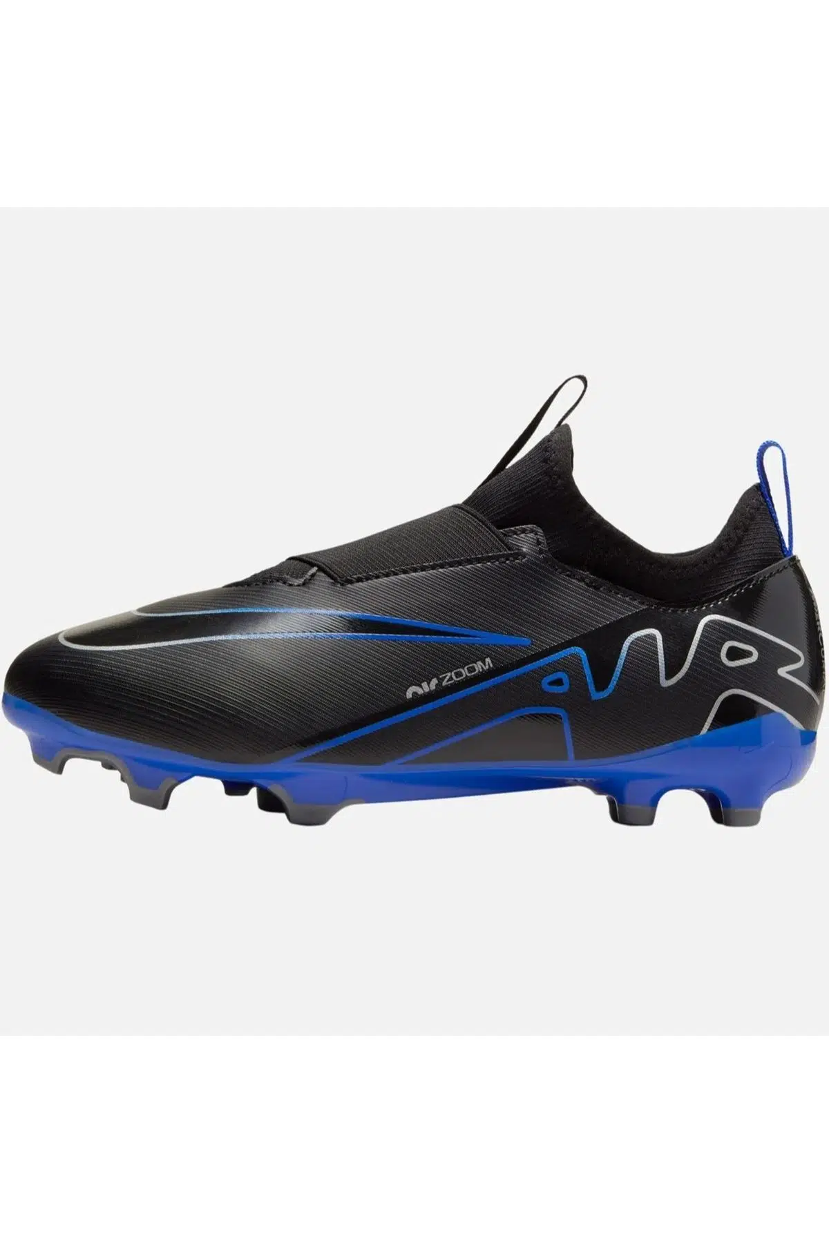 Nike Mercurial Air Zoom Vapor 15 Academy FG/MG Çoraplı Çocuk Kramponu Siyah