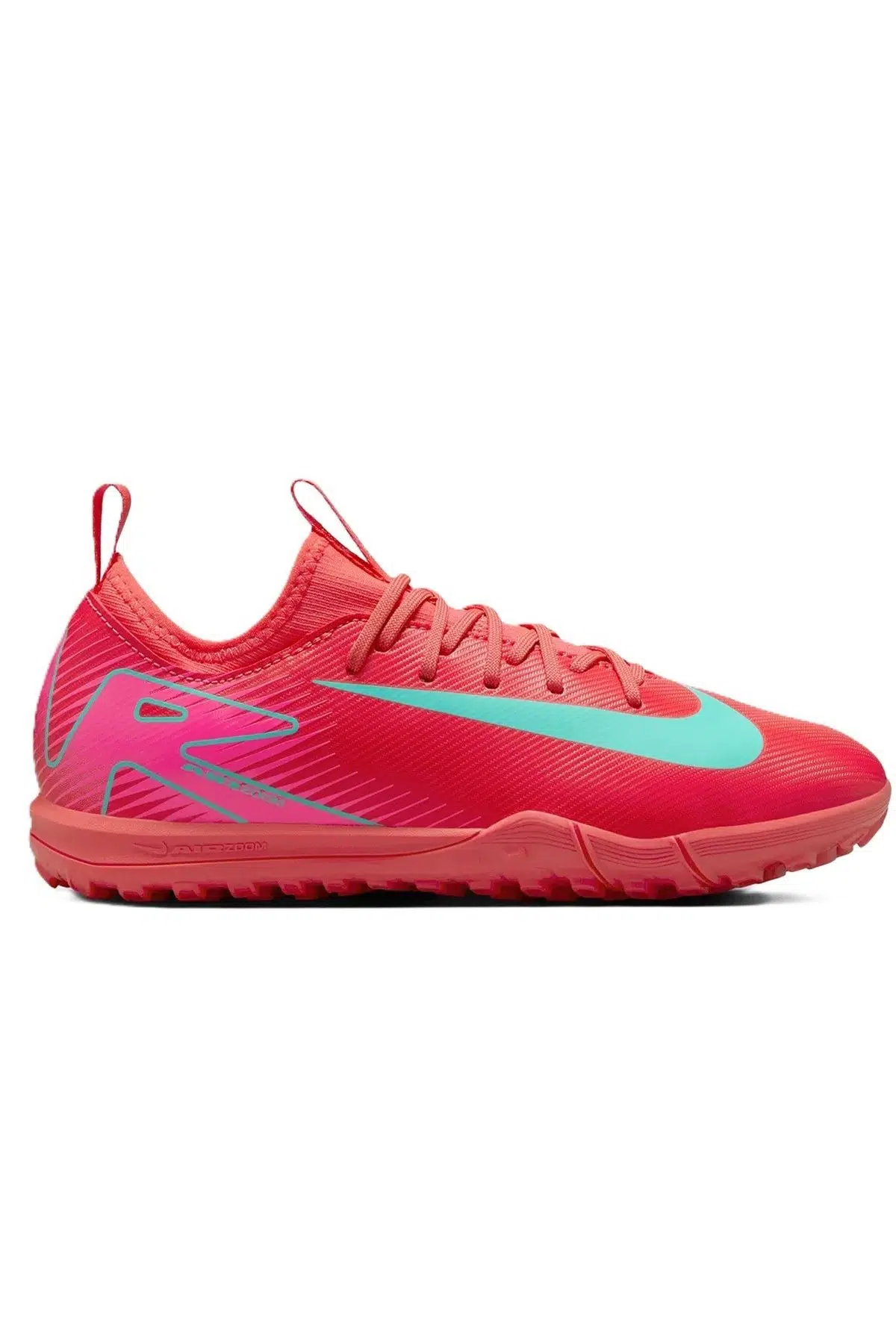 Nike Mercurial Air Zoom Vapor 16 Academy TF Çoraplı Çocuk Halı Saha Ayakkabısı Kırmızı
