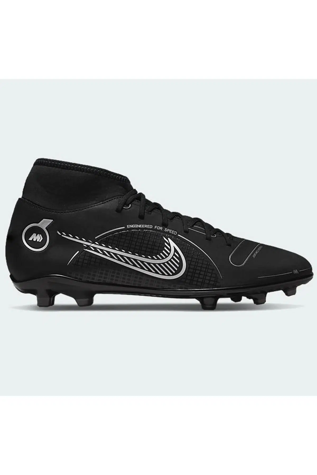 Nike Mercurial Superfly 8 Club FG / MG Soccer Shoes Çoraplı Krampon Siyah