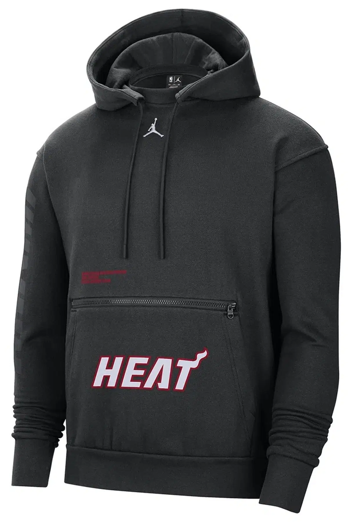 Nike Miami Heat Courtside Statement Edition Loose Fit Hoodie Erkek Bol Kesim Kapüşonlu Sweatshirt Siyah