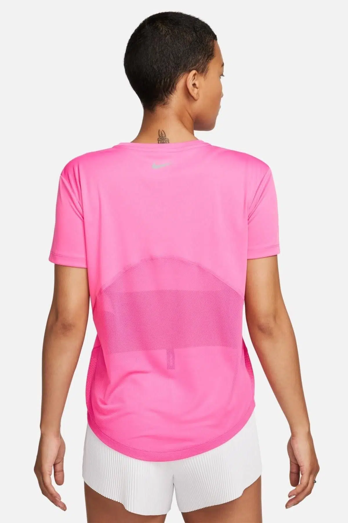Nike Miler Dri Fit Tee Sırt Hava Panelli Koşu Spor Antrenman Tişörtü Pembe