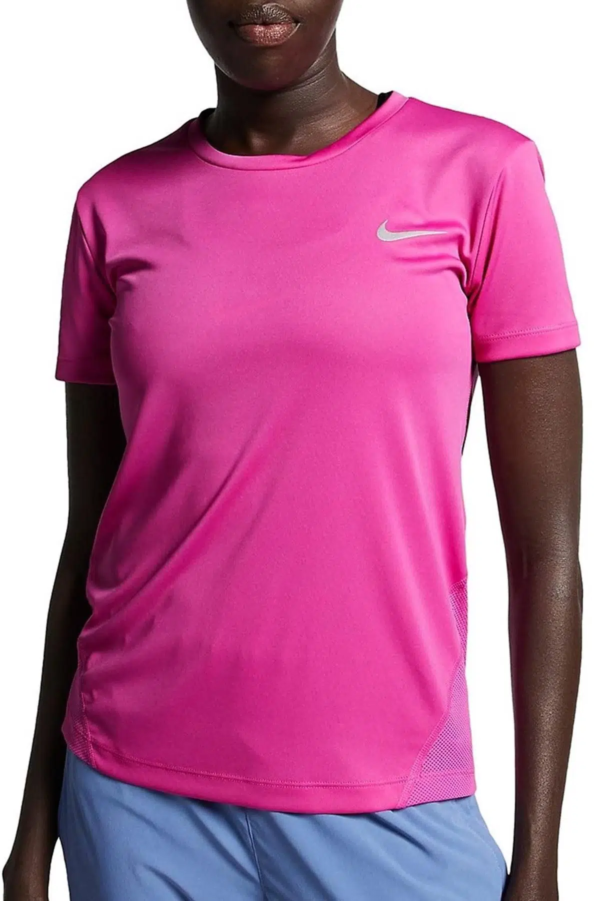 Nike Miler Dri Fit Tee Sırt Hava Panelli Koşu Spor Antrenman Tişörtü Fuşya