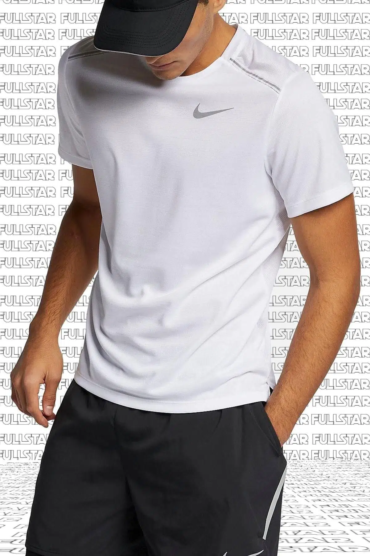 Nike Miler Dri Fit White Running Tee Beyaz Koşu Antrenman Tişörtü