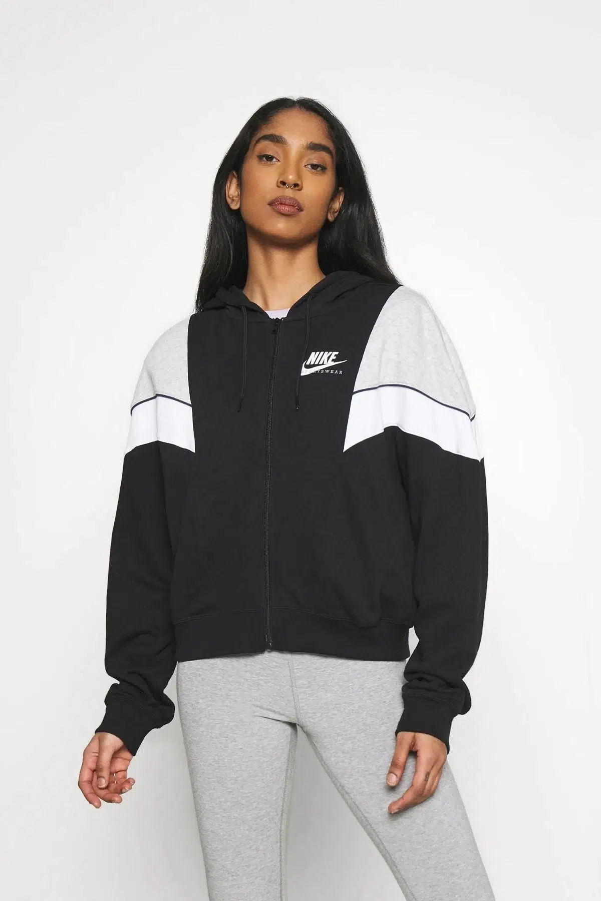 Nike Sportswear Heritage Oversized Full Zip Hoodie Kapüşonlu Sweatshirt 