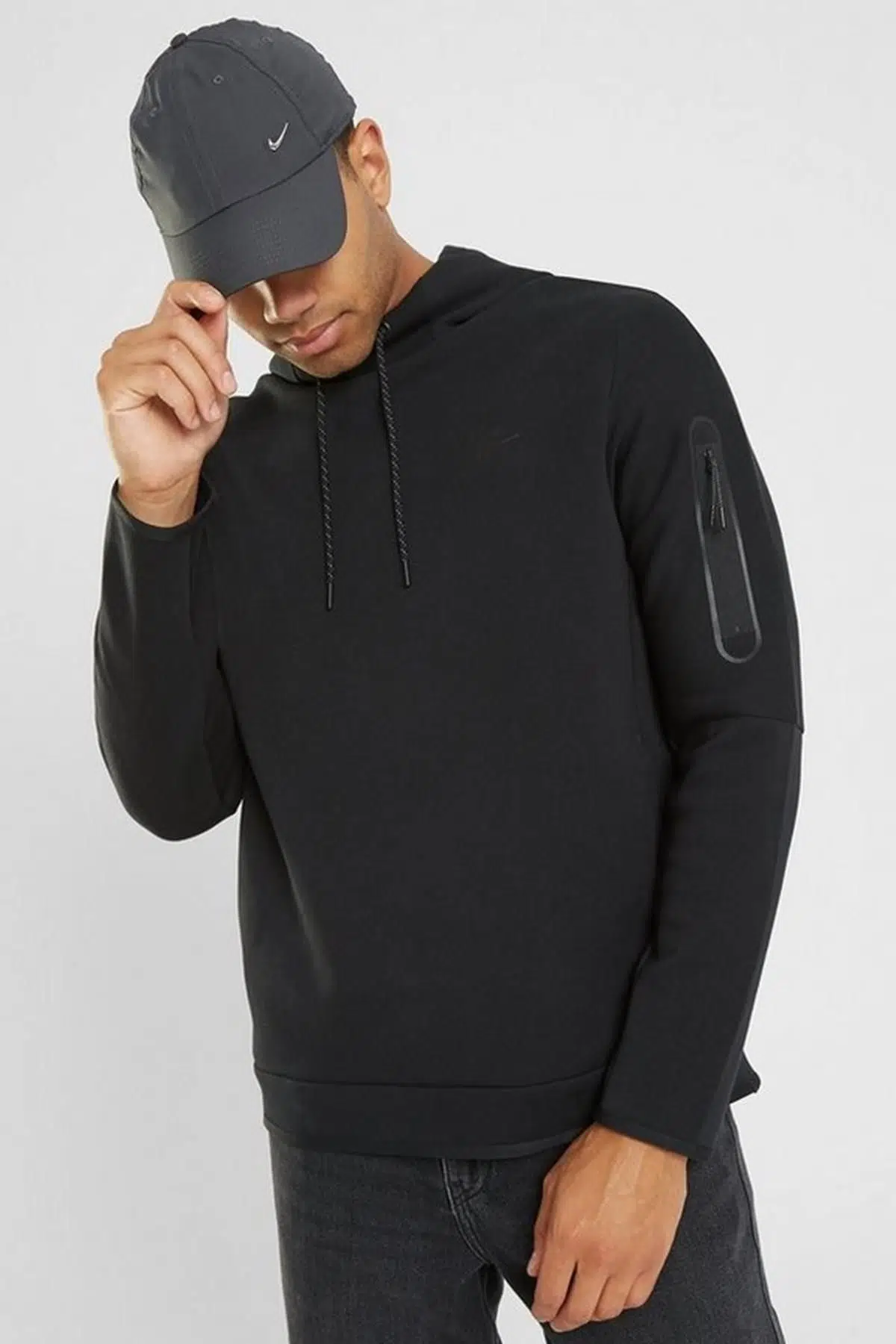 Nike Sportswear Tech Fleece Pollever Hoodie Erkek Sweatshirt Siyah