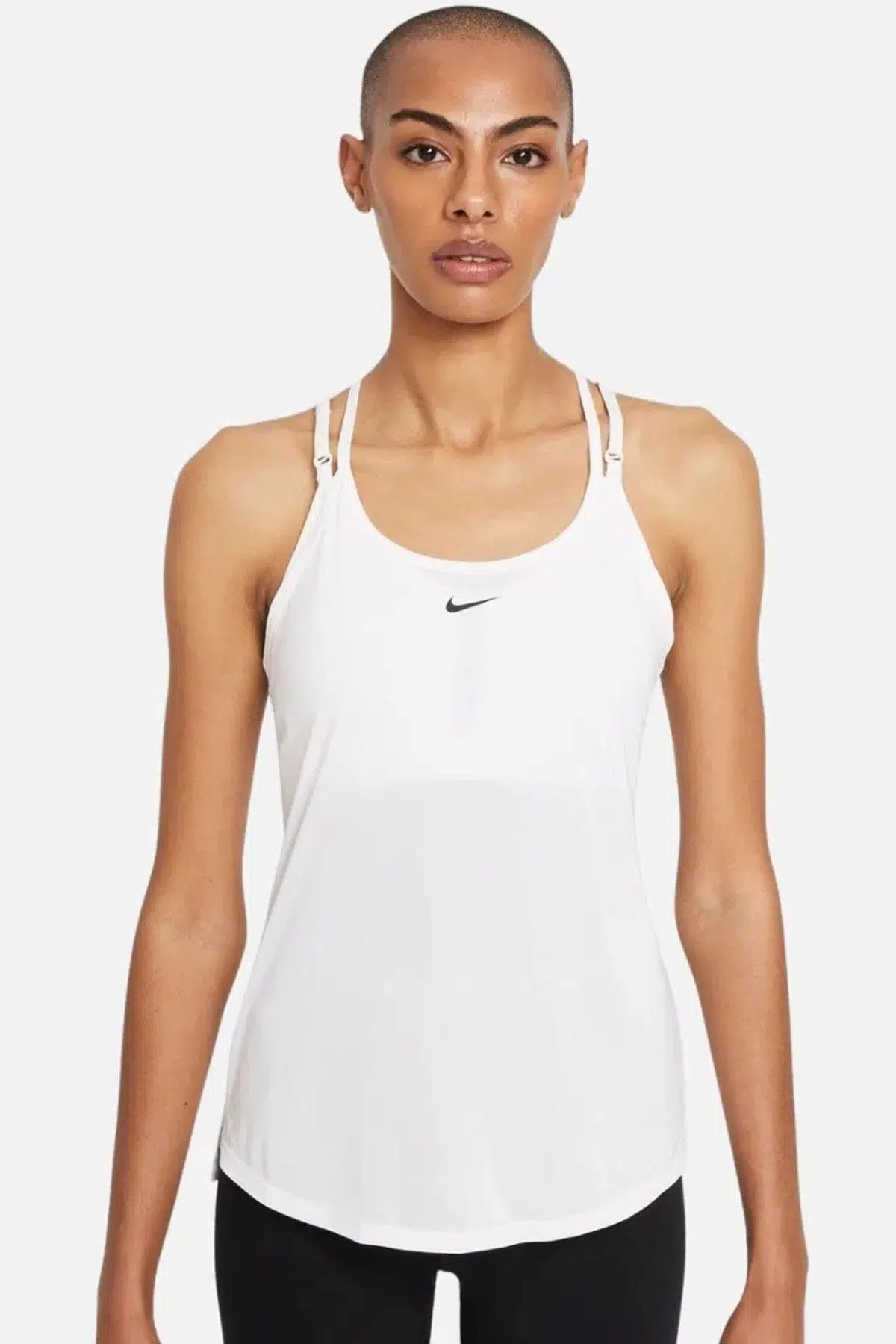 Nike Dri-Fit Training One Elastika Women's Tank Top Kadın Spor Atlet Beyaz