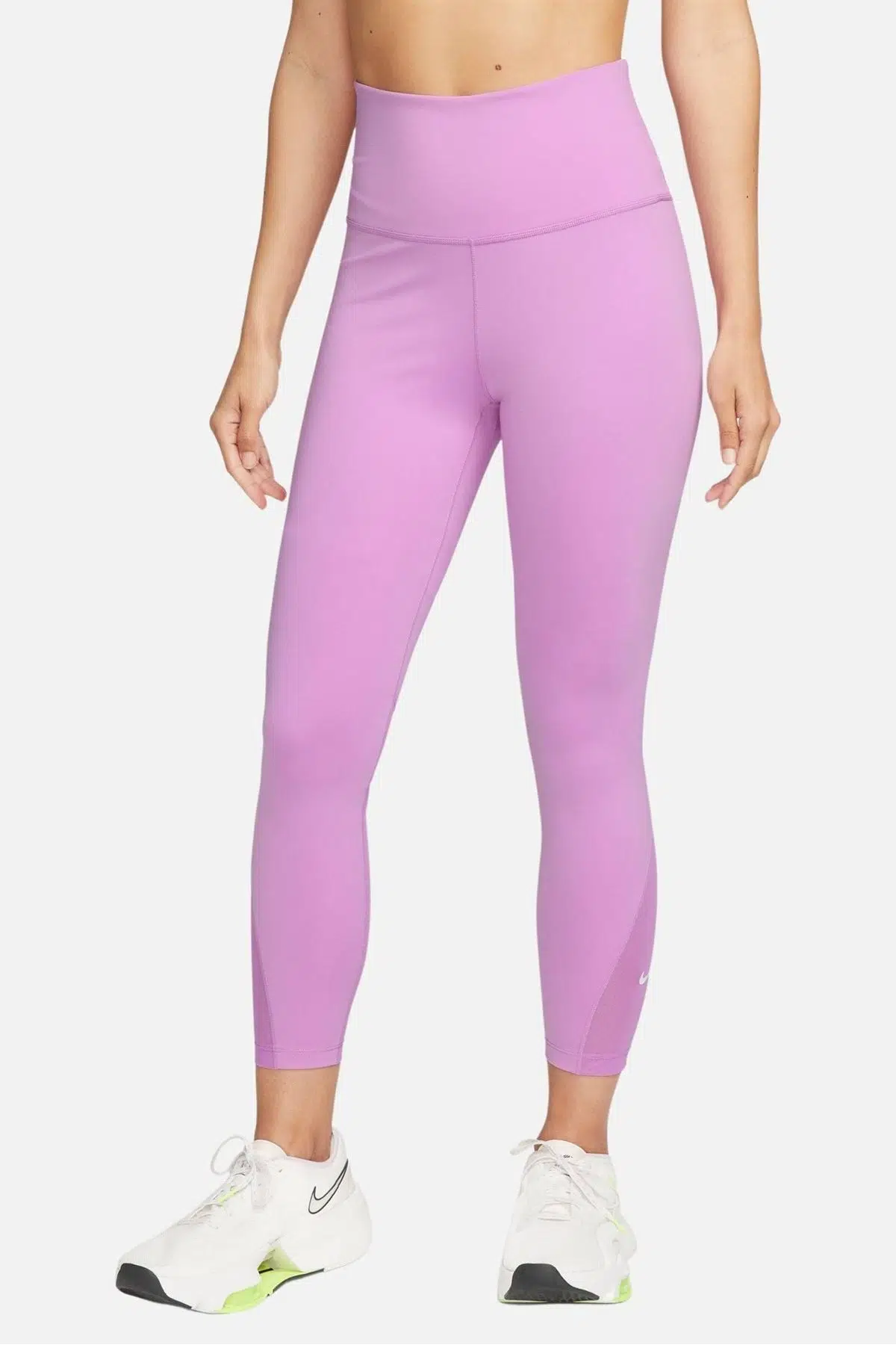 Nike One Dri Fit High Rise 7/8 Length Women's Tight Kadın 2 Cepli Antrenman Taytı Mor