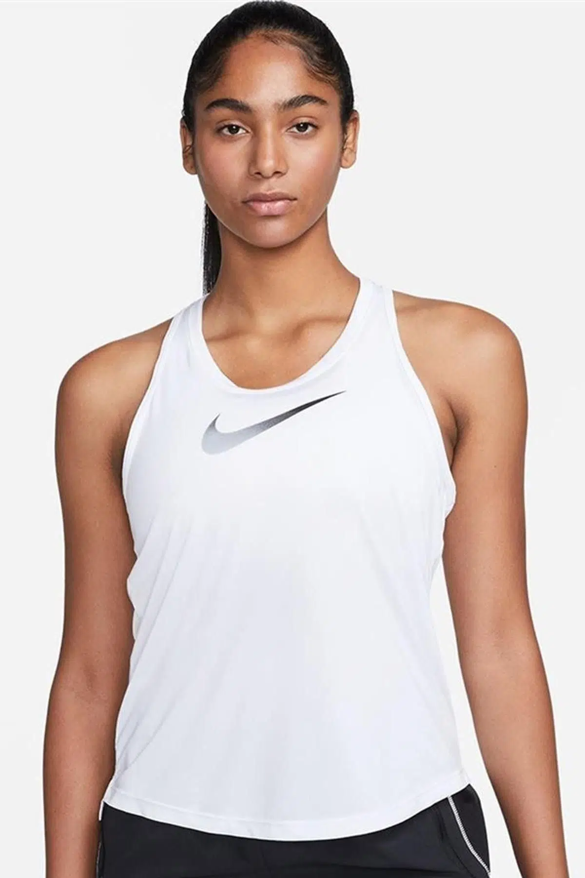 Nike One Dri Fit Swoosh Hbr Tank Kadın Atlet Beyaz