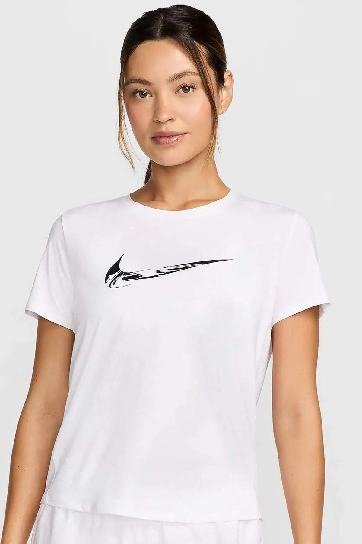 Nike One Dri Fit Womens White Running Tee Kadın Koşu Antreman Tişörtü Beyaz