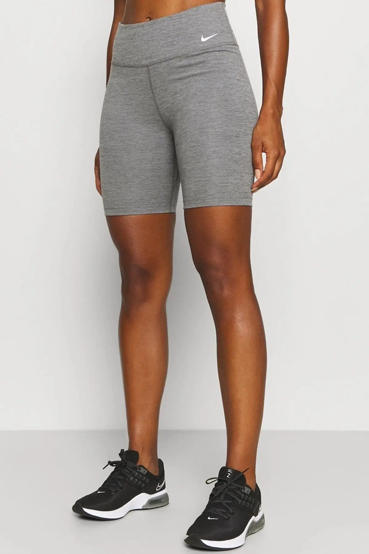 Nike One High Rise 7 inch Tight Shorts Yüksek Belli 2 Cepli Kadın Biker Tayt Şort Gri