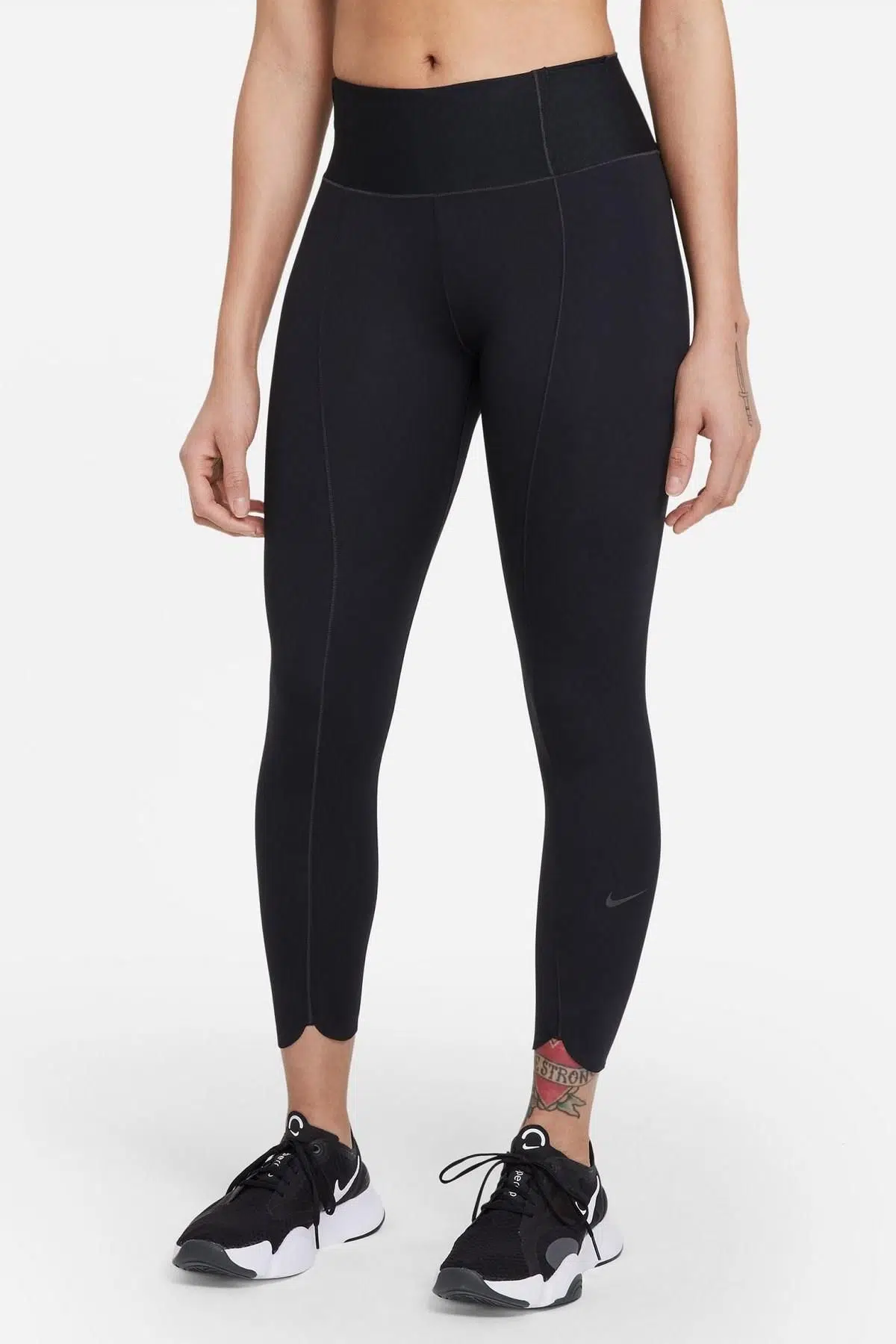 Nike One Luxe Icon Clash Women's Cropped Tights Toparlayıcı Siyah Tayt