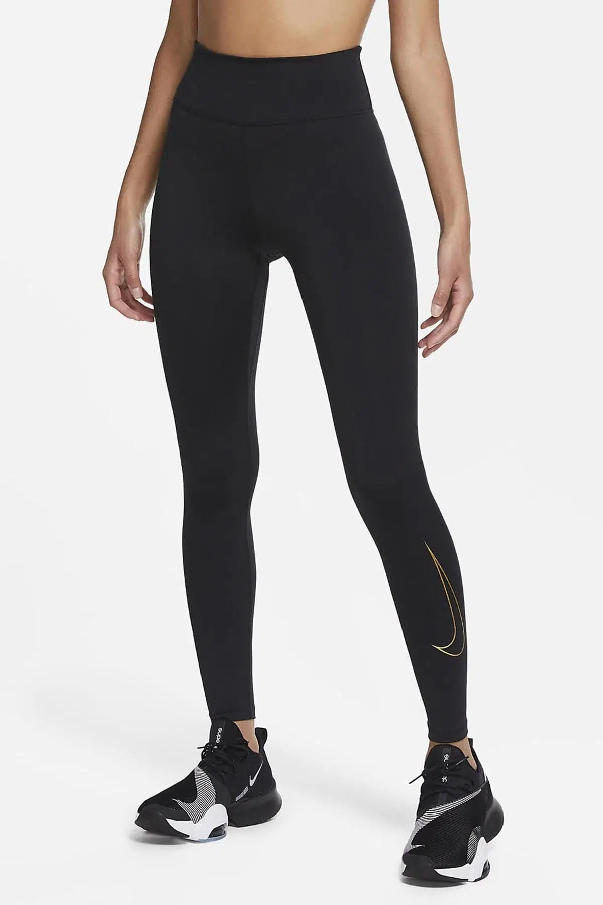 Nike One Performance Leggings Dri-Fit Toparlayıcı İç Cepli Siyah Tayt