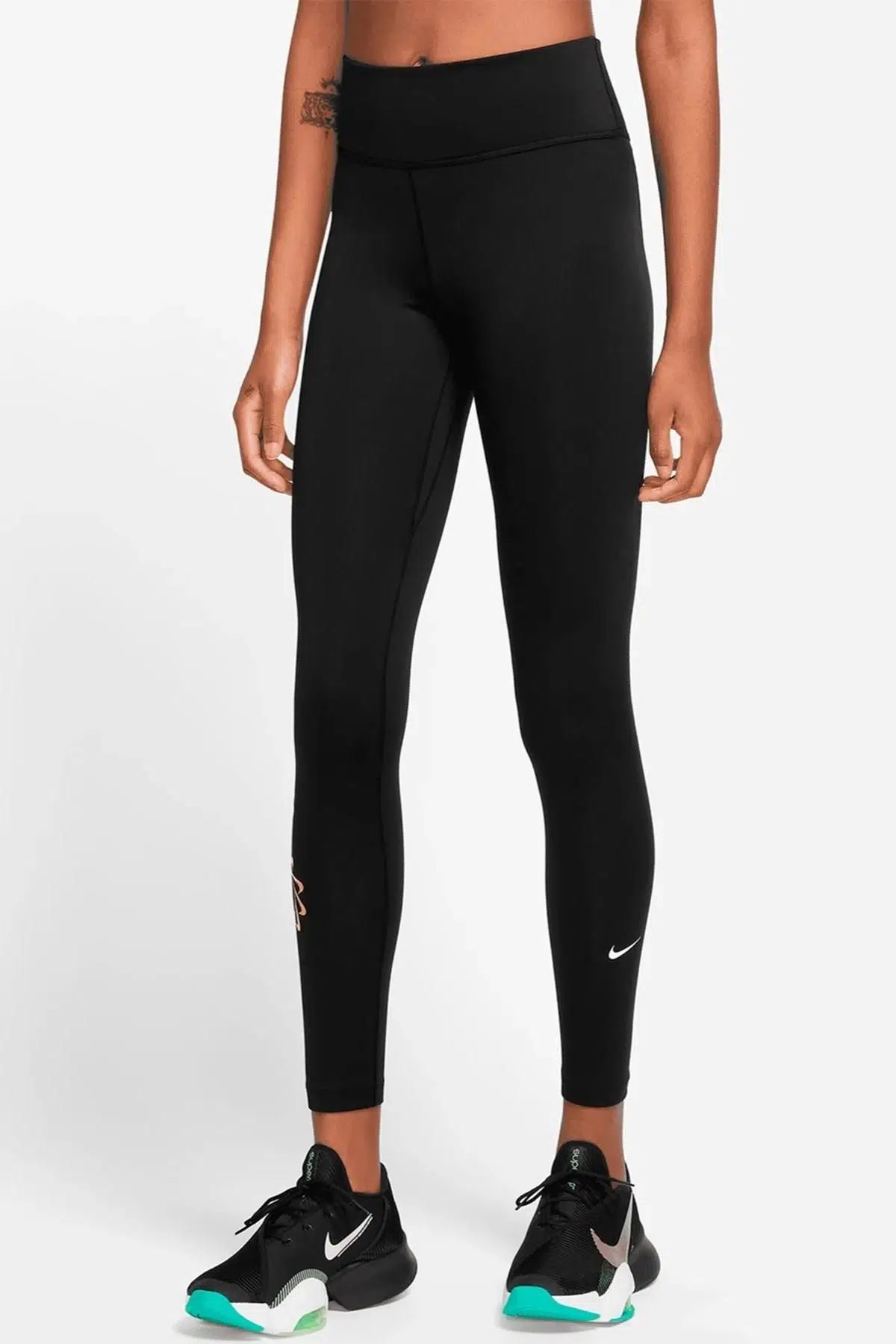 Nike One Therma Fit Leggings Tight Fit GRX Khaki Toparlayıcı Termal Tayt Siyah