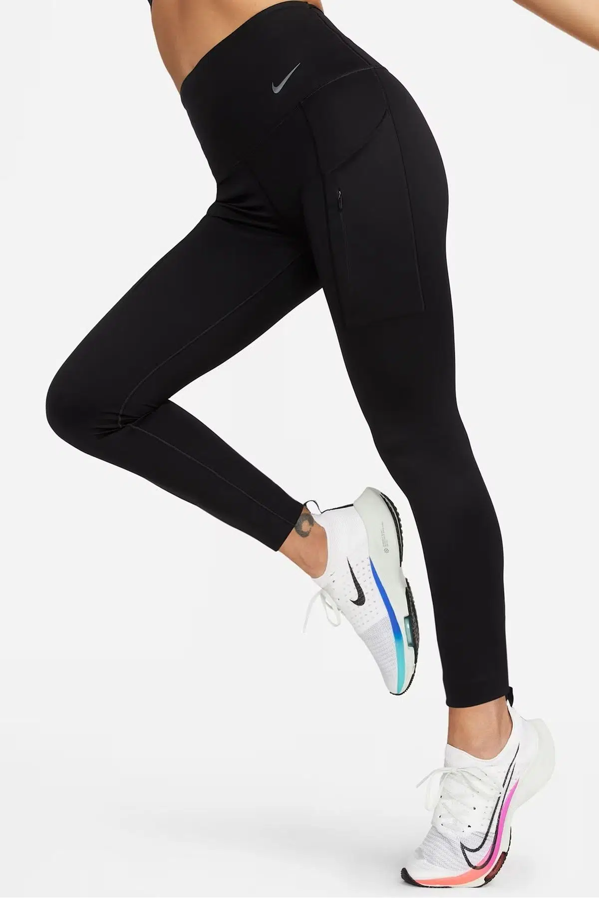 Nike Go Firm Support High Rise 7/8 Leggings With Pockets Kadın Yükske Bel Çok Cepli Antrenman Taytı Siyah