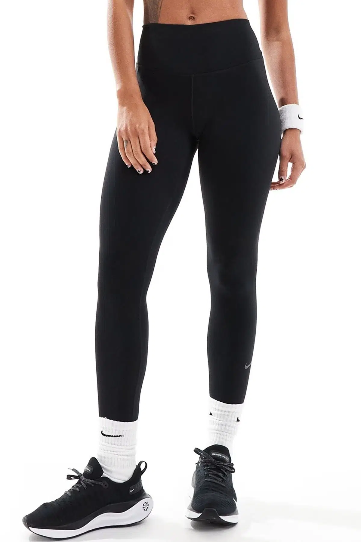 Nike One Women's High Rise Full Length Tight Kadın Yüksek Bel Reflektörlü Cepli Antrenman Taytı Siyah