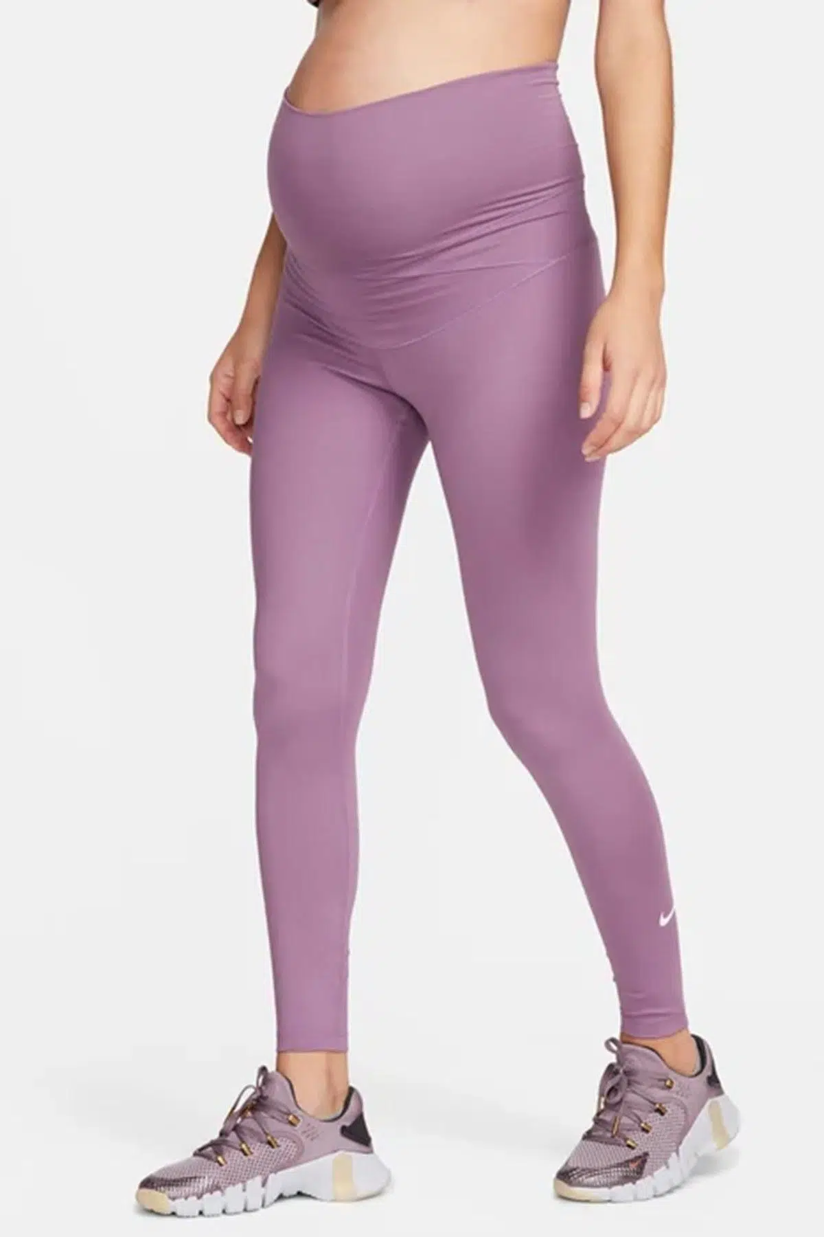 Nike One Women's High Rise Leggings Maternity Yüksek Belli Hamile Kadın Tayt Mor