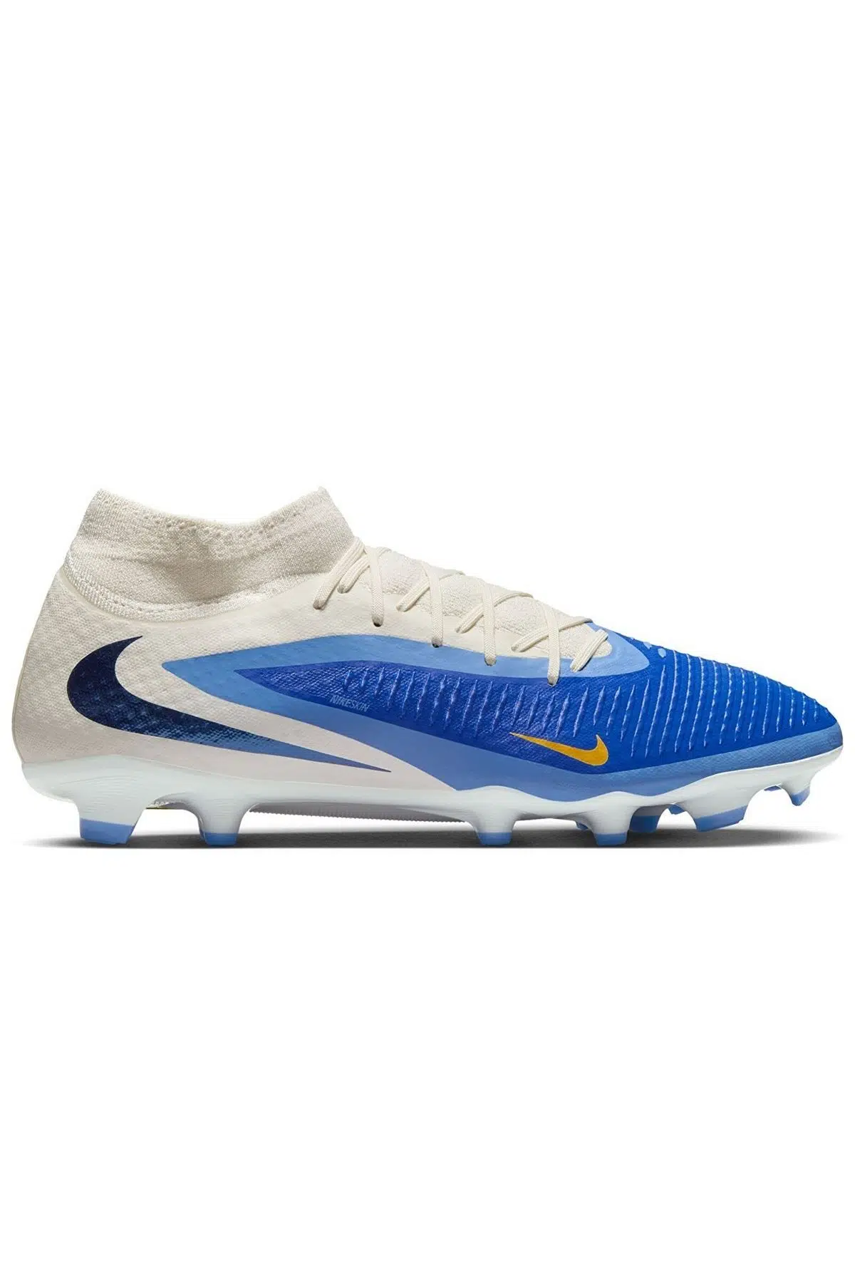 Nike Phantom 6 High Academy FG/MG LV8 Mens Football Shoes Bilekli Çoklu Zemin Kramponu Mavi