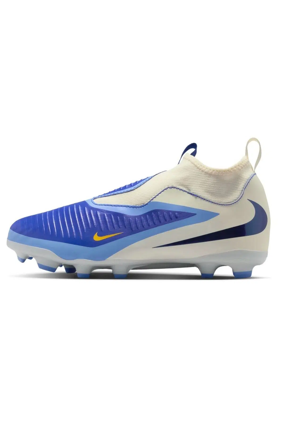 Nike Phantom 6 High Academy LV8 Kids Football Shoes Bağcıksız Bilekli Çim Saha Kramponu Mavi