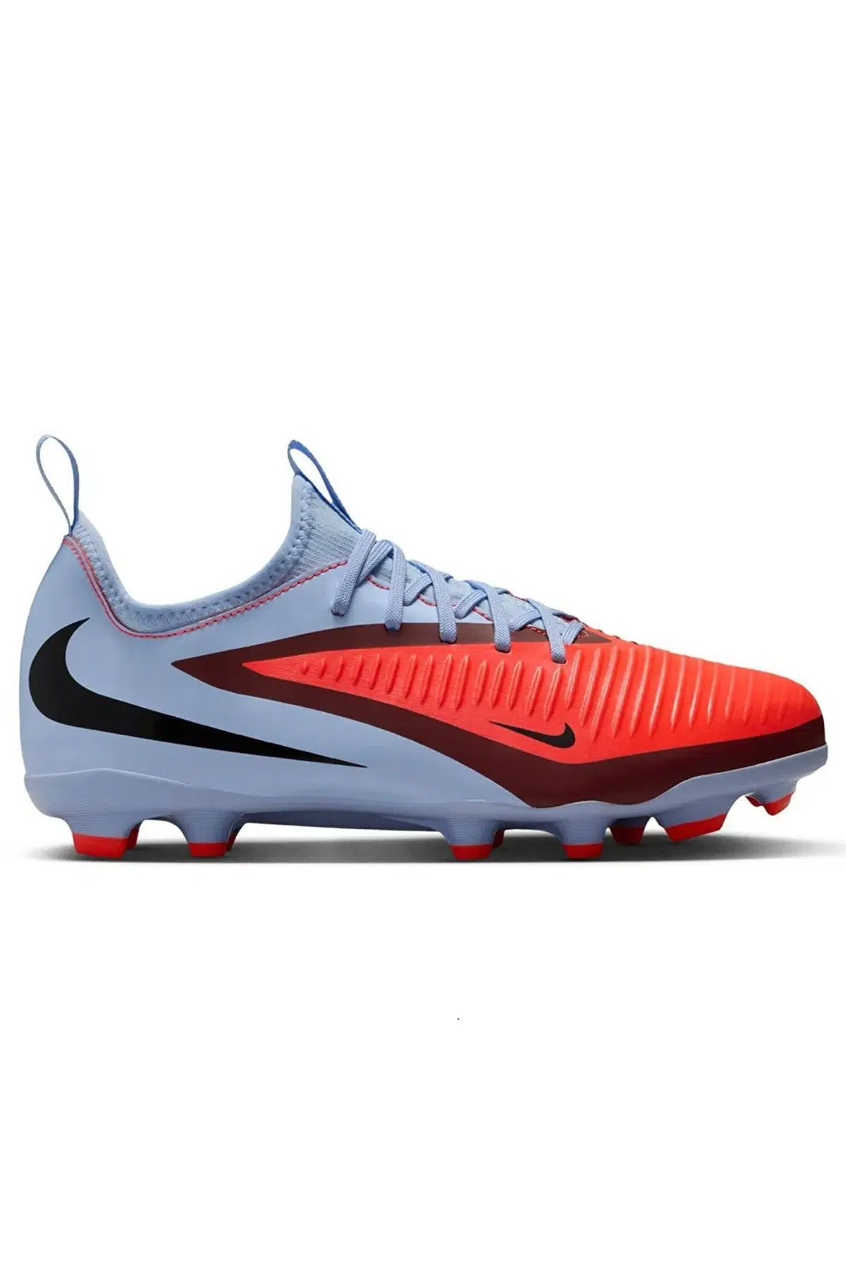 Nike Phantom 6 Low Academy Kids Football Shoes Çocuk Çoklu Zemin Kramponu Mavi Kırmızı