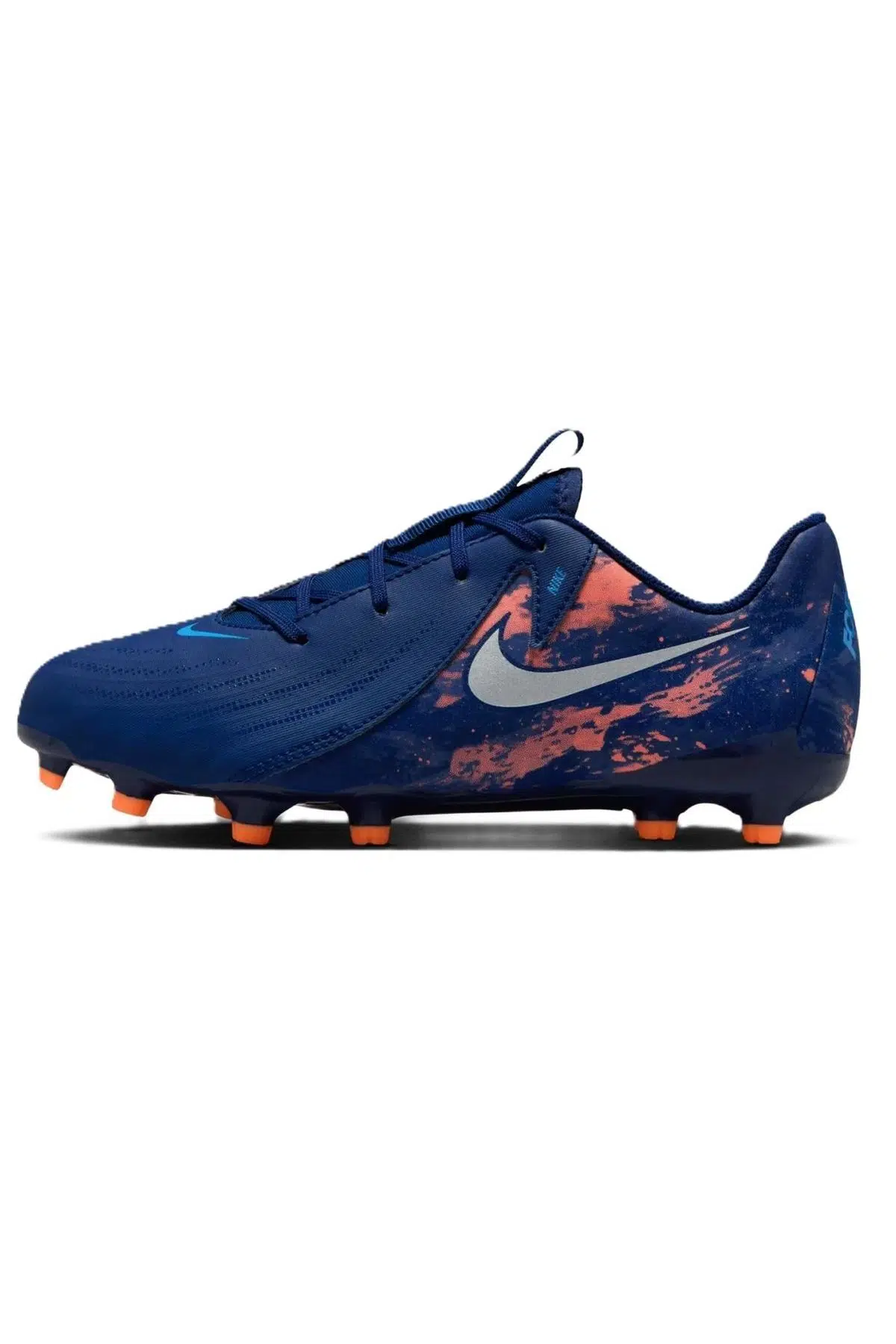 Nike Phantom GX II Academy FG/MF Kids Football Shoes Çoklu Zemin Çocuk Kramponu Mavi