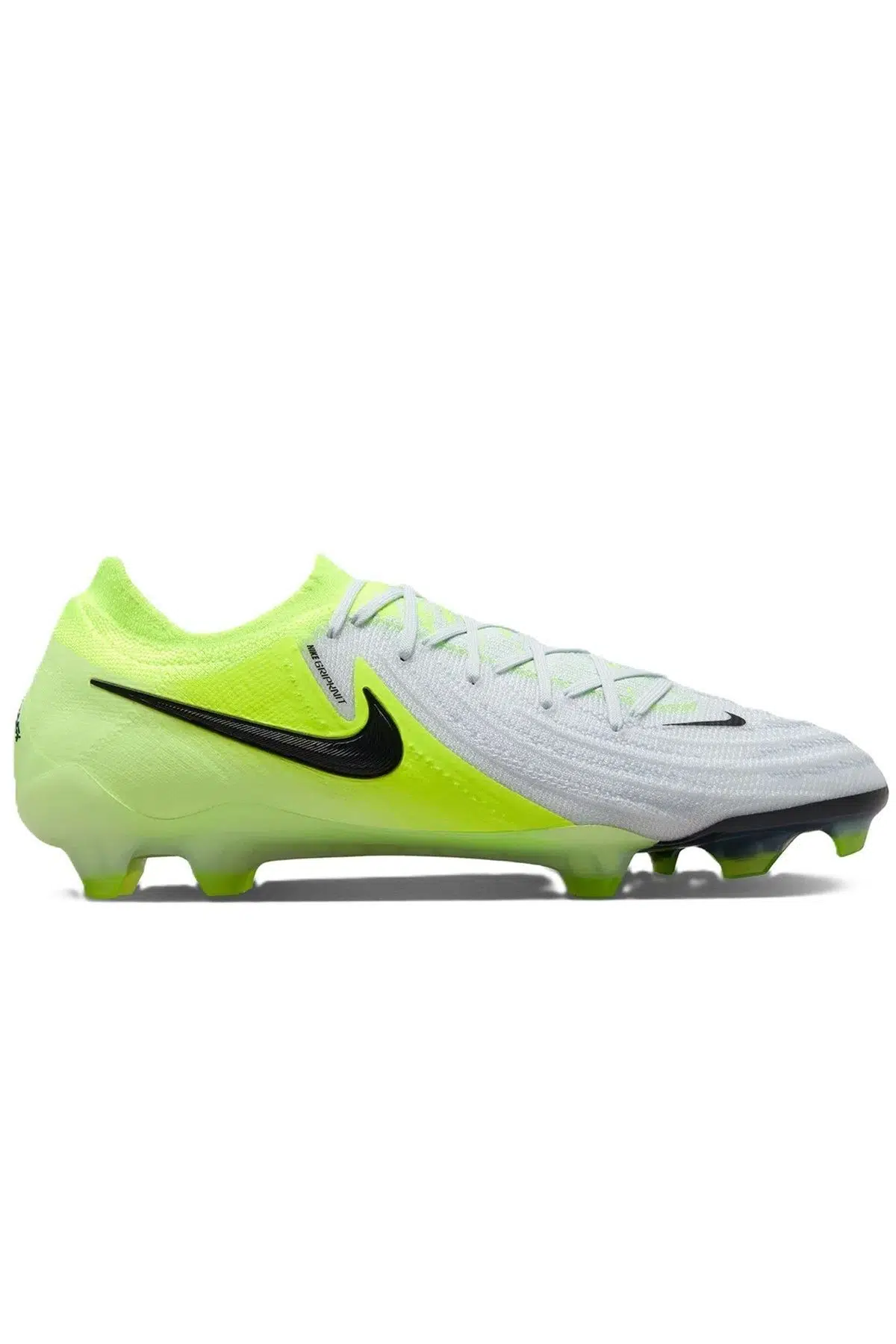 Nike Phantom GX II Elite FG-Pro Mens Football Shoes Profesyonel Erkek Krampon Gri Neon Yeşil