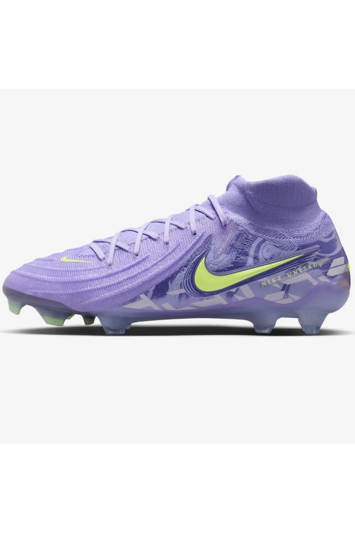 Nike Phantom Luna II Elite FG NU1 Mens Football Shoes Purple Profesyonel Erkek Krampon Mor