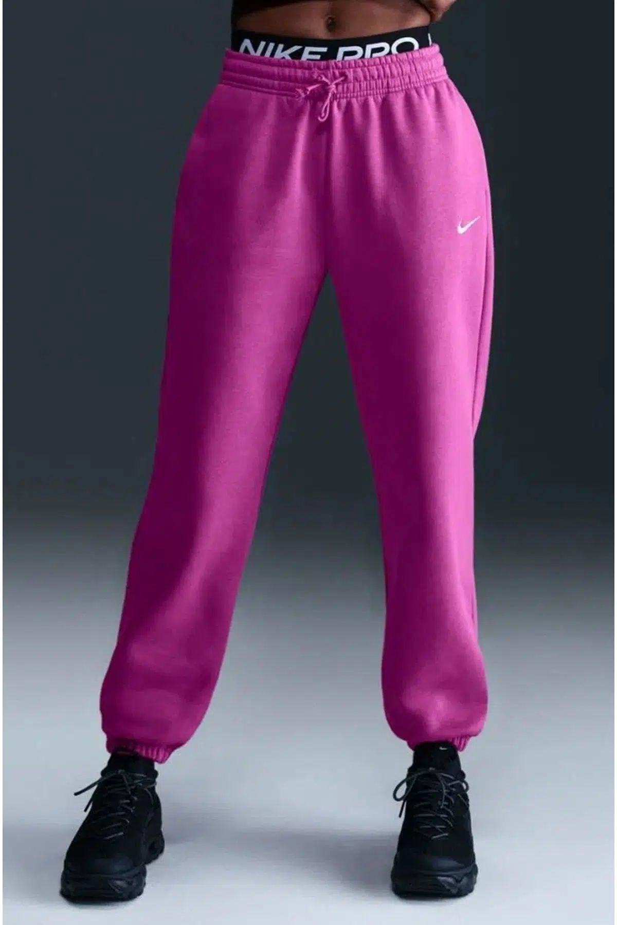 Nike Phoenix Fleece HR Oversize Womens Pant.Yüksek Bel Bol Kesim Kadın Eşofman Altı Mor