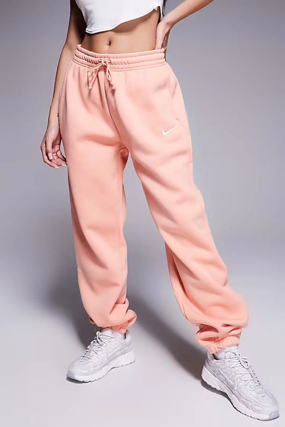 Nike Phoenix Fleece HR Oversize Womens Pant.Yüksek Bel Bol Kesim Kadın Eşofman Altı Turuncu