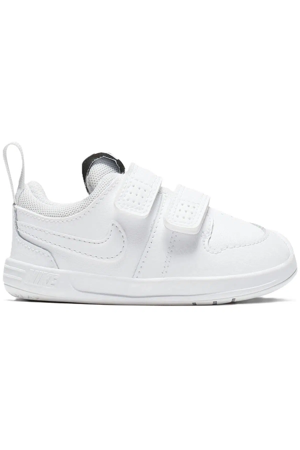 Nike Pico 5 (TDV) Beyaz Bantlı Leather Gerçek Deri Çocuk Spor Ayakkabı