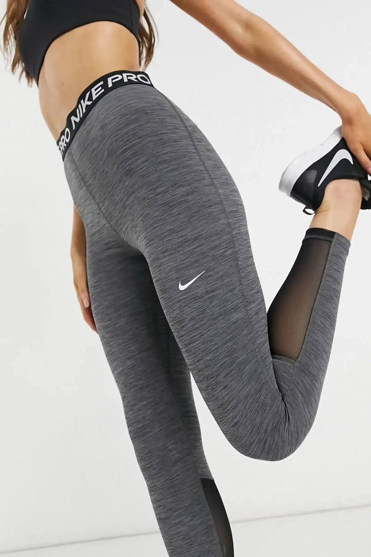 Nike Pro 365 Dri Fit High Rise Leggings Gray Yüksek Belli Toparlayıcı Gri Tayt