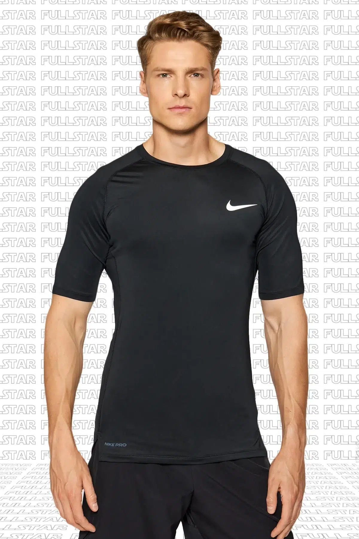 Nike Pro Dri Fit Men's Tight Fit Short Sleeve Top Slim Fit Body Tişört Siyah