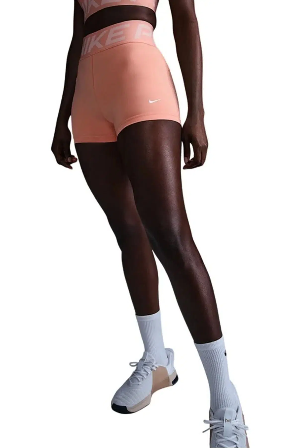 Nike Pro Dri Fit Sculpt High Rise 3" Legging Shorts Kadın Yüksek Bel Tayt Şort Turuncu