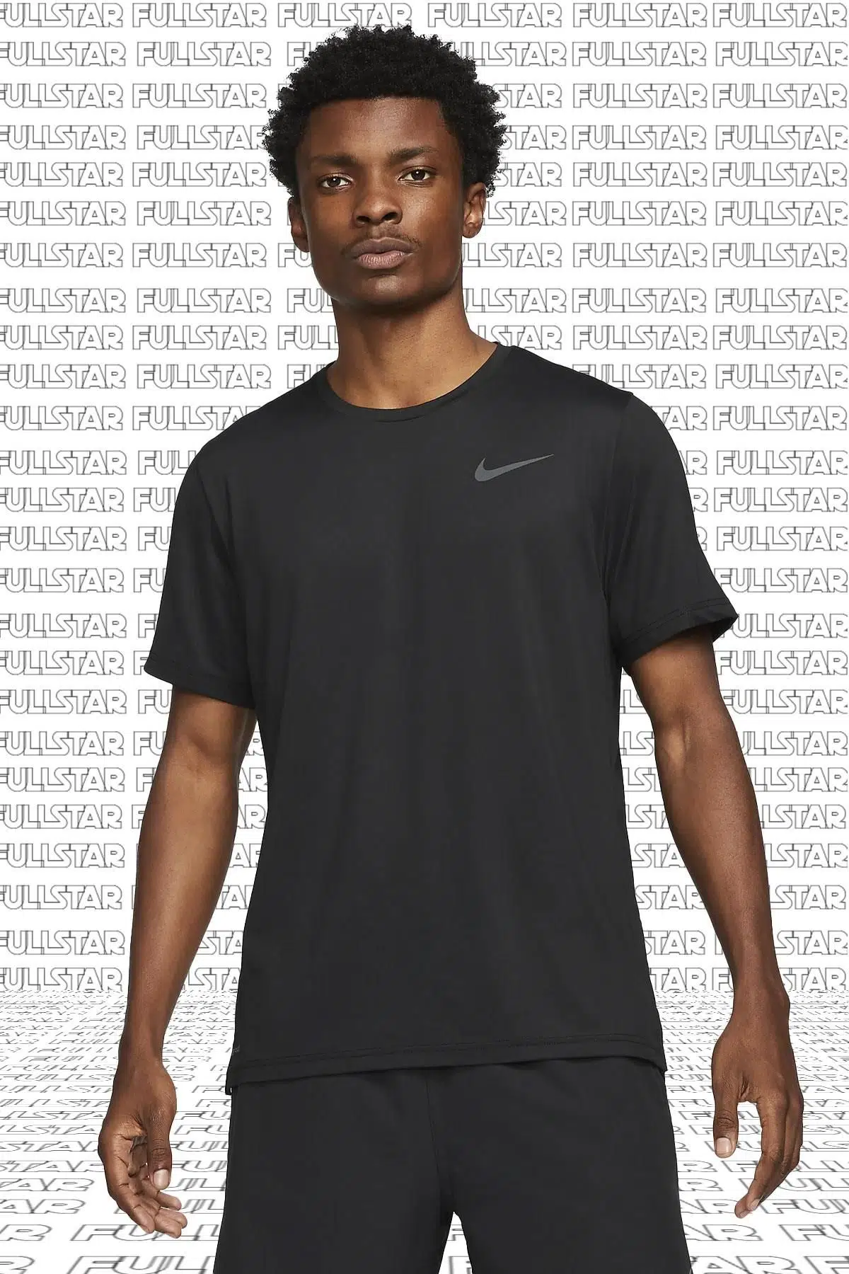 Nike Pro Dri Fit Short Sleeve Mens Siyah Erkek Koşu Antrenman Tişörtü