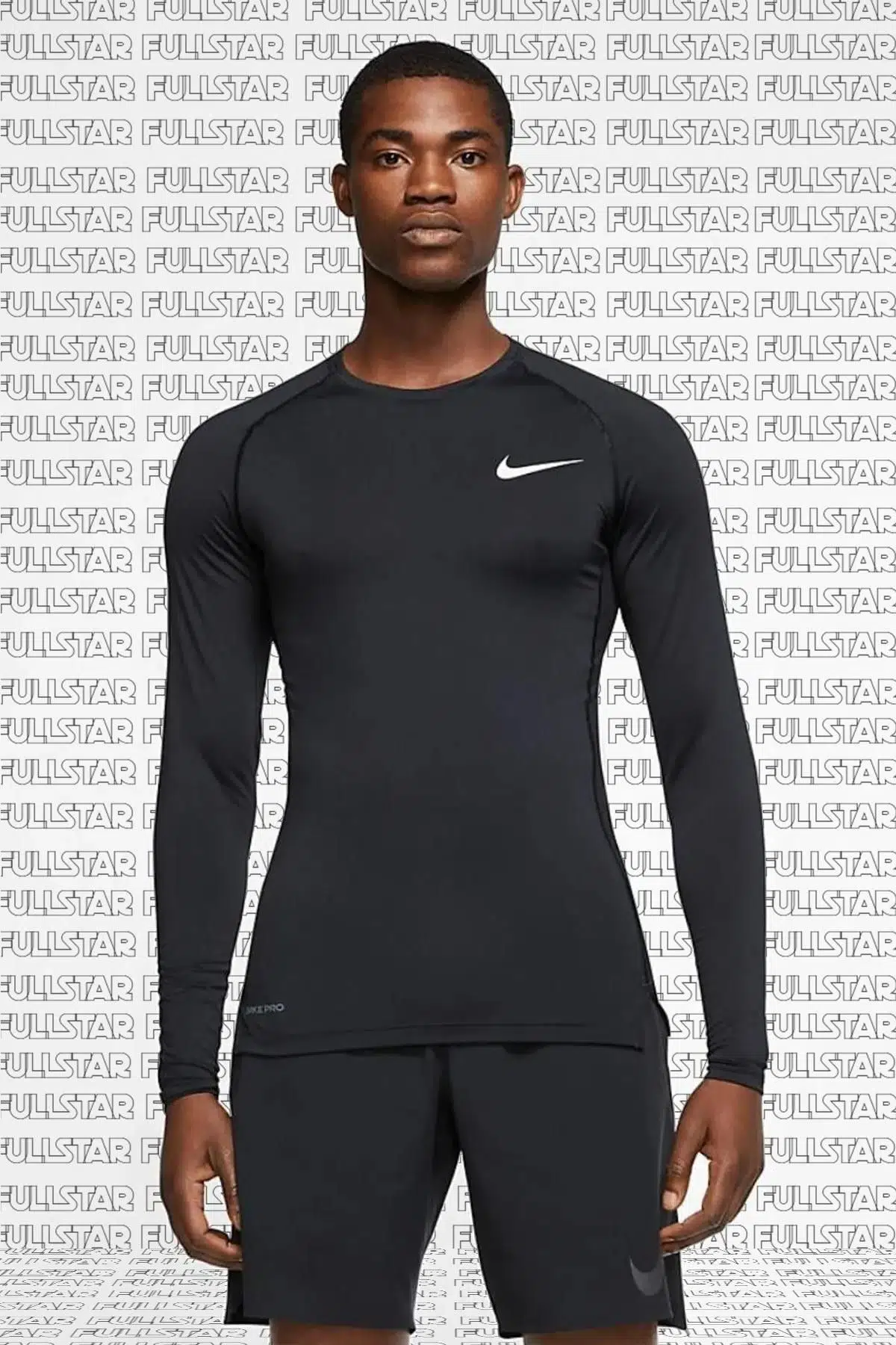 Nike Pro Dri Fit Tight Fit Long Sleeve Top Uzun Kollu Slim Siyah Erkek Body 