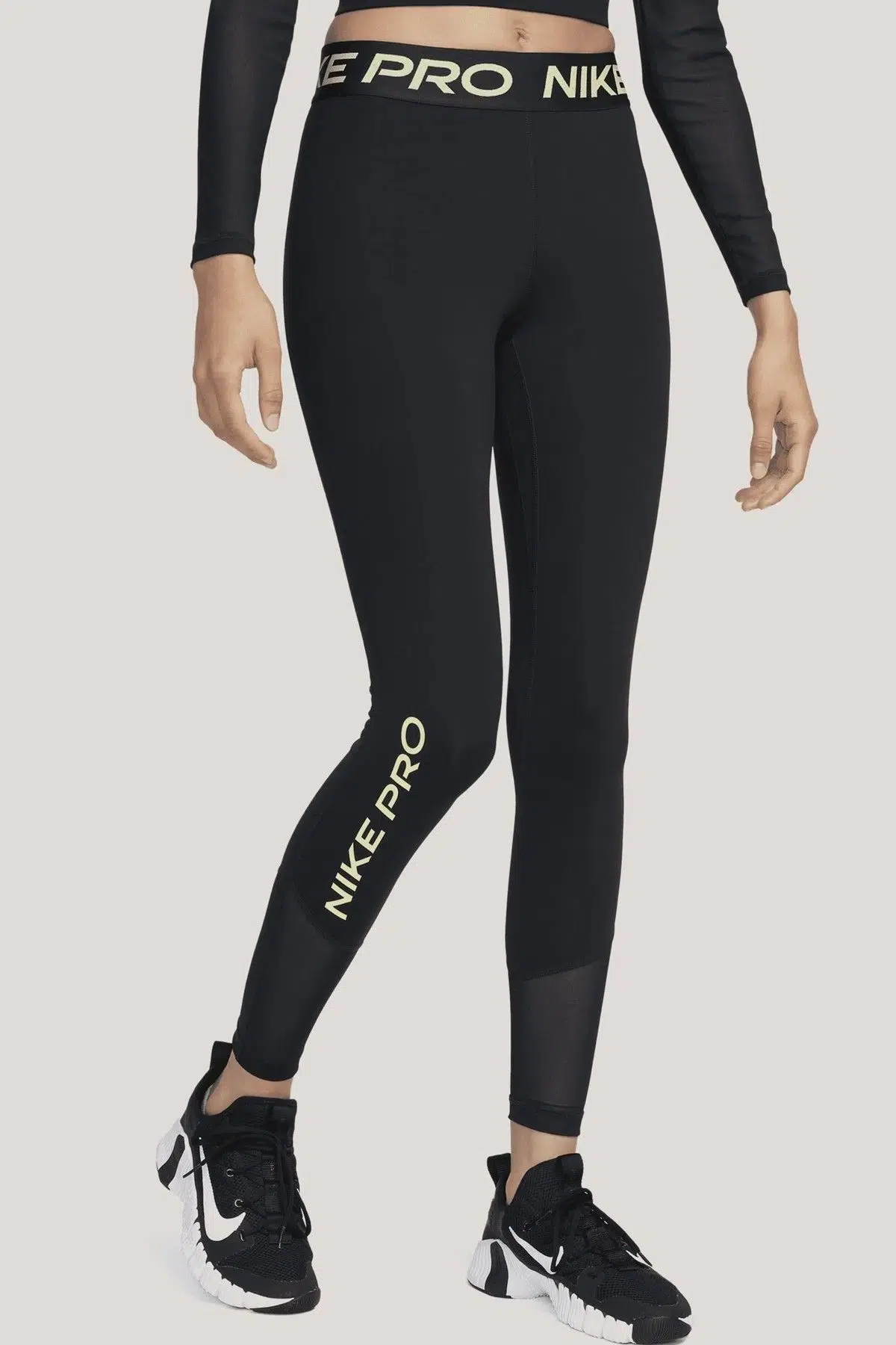 Nike Pro Dri Fit Mid Rise Full Length Leggings Kadın Antrenman Taytı Siyah