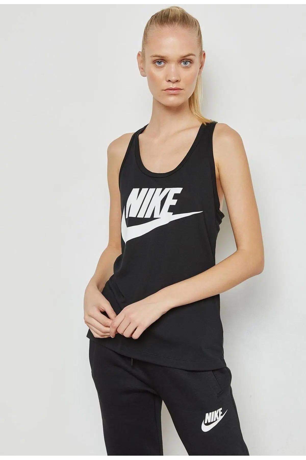 Nike Sportwear Essential Tank Top Siyah Kadın Atlet 