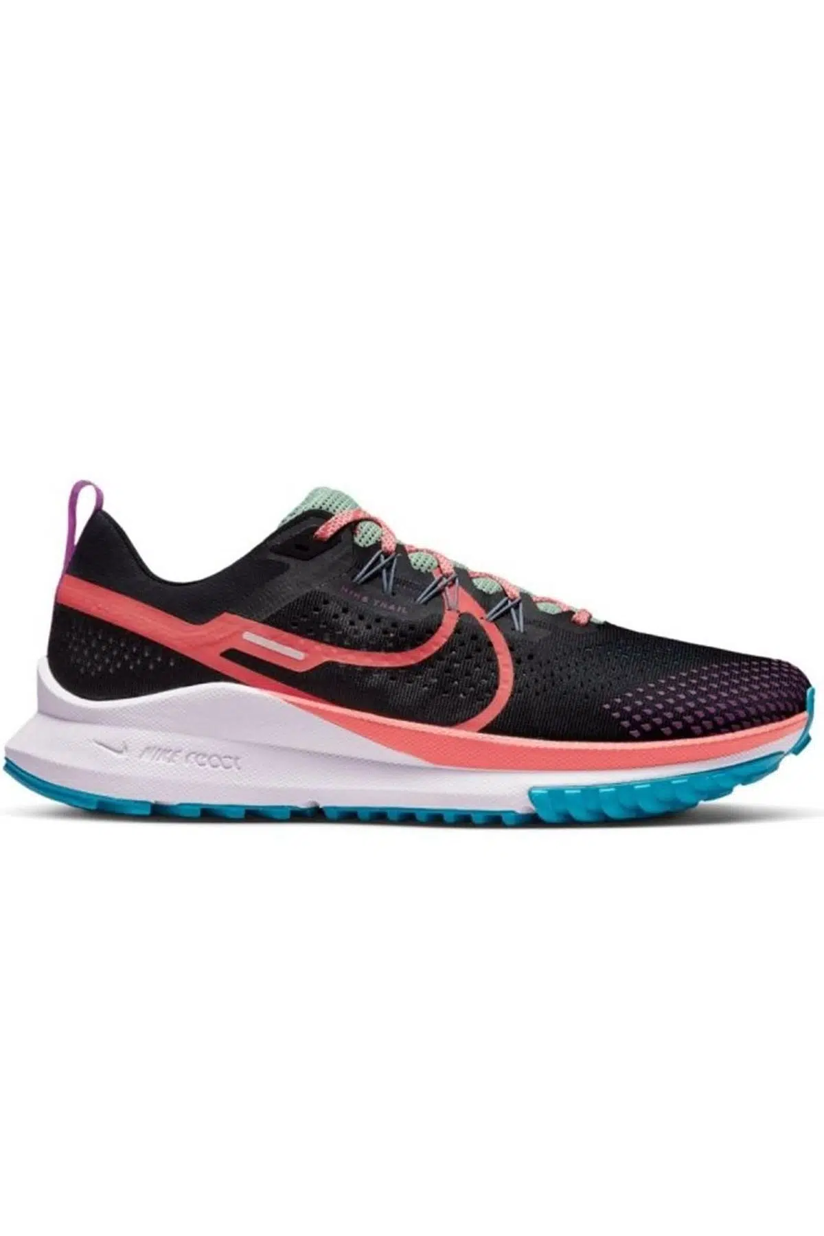 Nike React Pegasus Trail 4 Erkek Siyah Arazi Yürüyüş Koşu Ayakkabısı