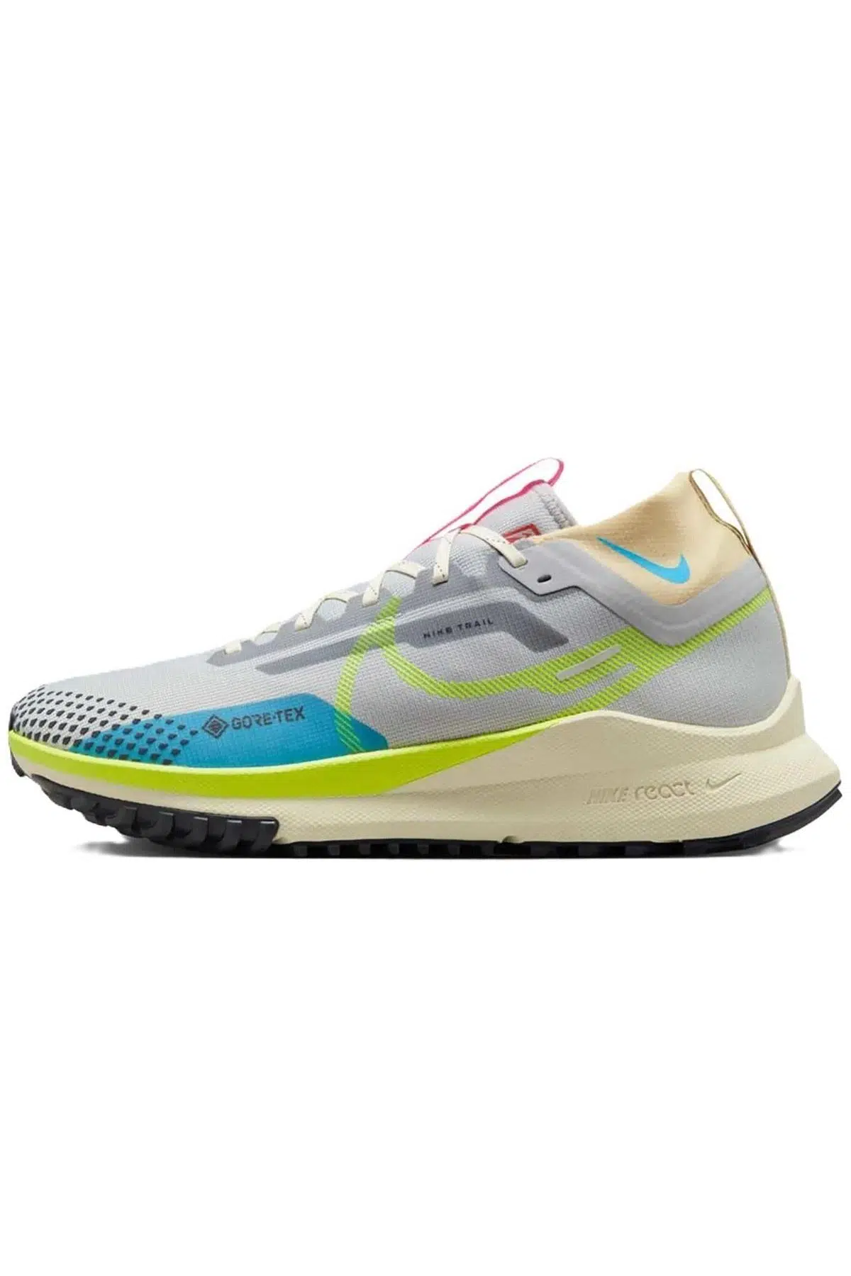 Nike React Pegasus Trail 4 GoreTex Su Geçirmez Nefes Alan Reflektörlü Yürüyüş Koşu Ayakkabısı Antrasit
