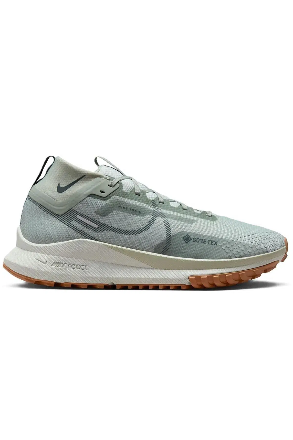 Nike React Pegasus Trail 4 GoreTex Su Geçirmez Nefes Alan Reflektörlü Yürüyüş Koşu Ayakkabısı Yeşil Kahverengi